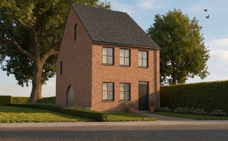 Nieuw te bouwen halfopen woning te Hulste. Nieuw te bouwen halfopen woning te Hulste.